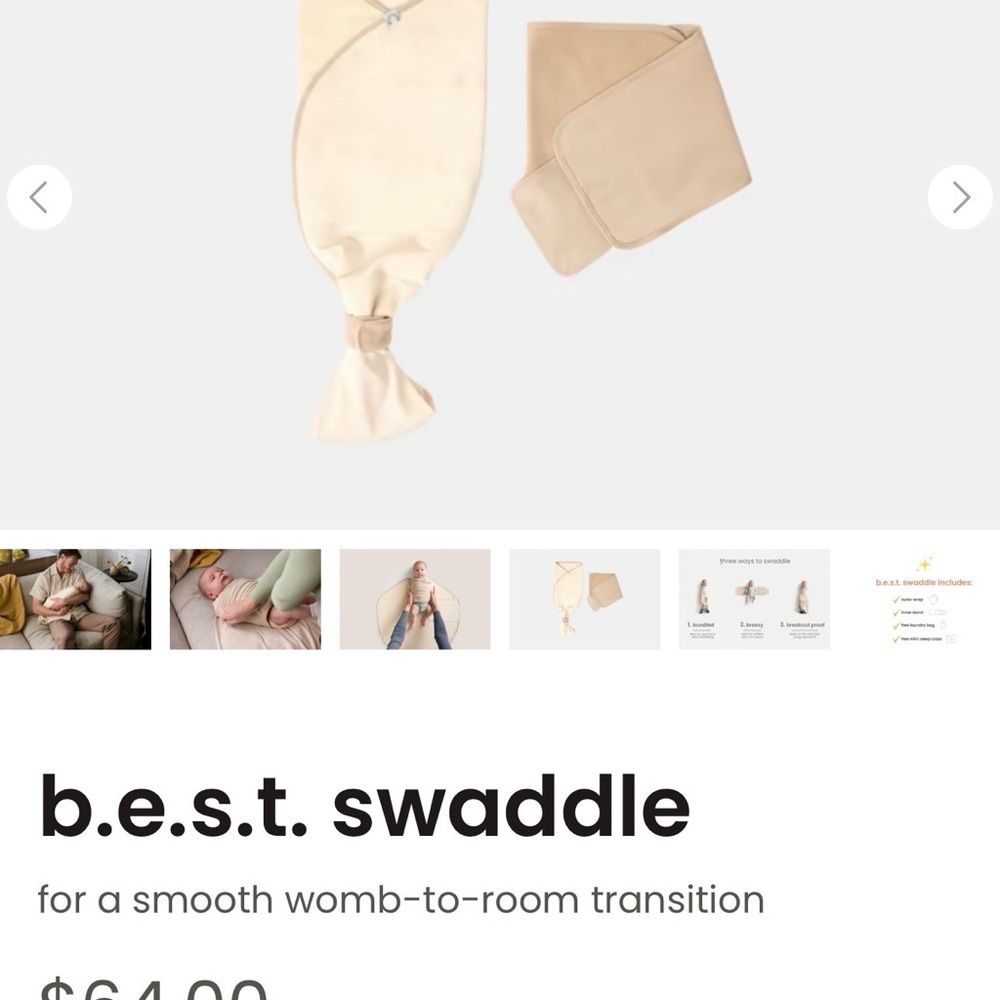 Swaddle Sleep Sack in Cream